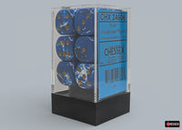 Brush Wavebreak/Gold 16mm Dice Block