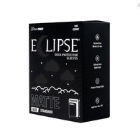Eclipse Standard Deck Protector Matte Sleeves - Jet Black Ultra Pro