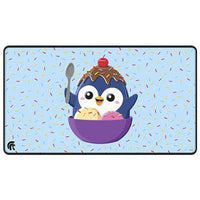 Ice Cream Penguin - Black Stitched-edge Playmat - Ultra Pro