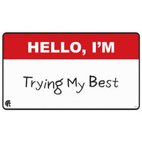 I’m Trying - Black Stitched-edge Playmat - Ultra Pro