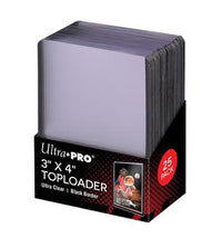 Toploader - 3" x 4" Black Border (25 pieces) - Ultra Pro