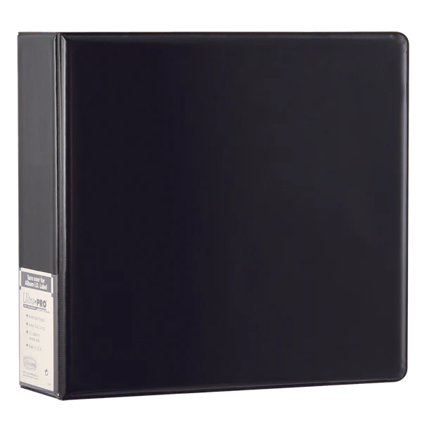 3-Rings Album Plain Black Ultra Pro