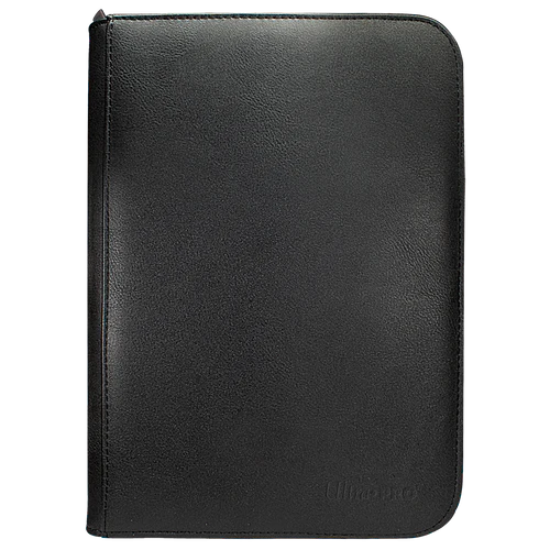 4-Pocket Zippered Pro Binder - Vivid Black Ultra Pro
