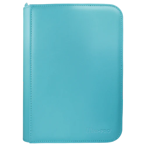 4-Pocket Zippered Pro Binder - Vivid Light Blue Ultra Pro
