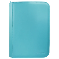 4-Pocket Zippered Pro Binder - Vivid Light Blue Ultra Pro