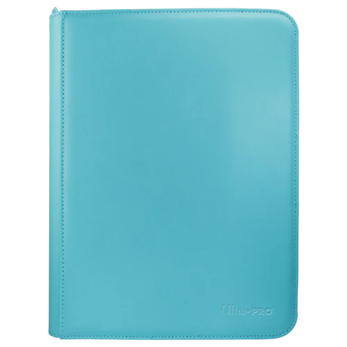 9-Pocket Zippered Pro Binder - Vivid Light Blue Ultra Pro