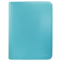 9-Pocket Zippered Pro Binder - Vivid Light Blue Ultra Pro