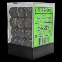 Brush Deep Forest/Gold 12mm Dice Block