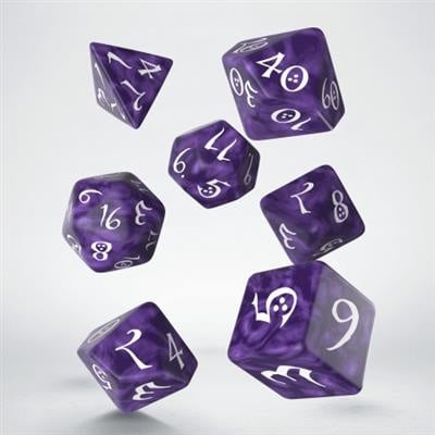 Classic RPG Dice Set - Lavender & White