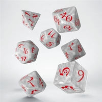Classic RPG Dice Set - Pearl & Red