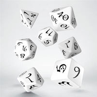 Classic RPG Dice Set - White & Black