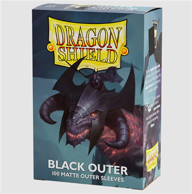 Dragon Shield Standard Size Matte Outer Sleeves - Black