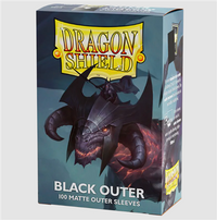 Dragon Shield Standard Size Matte Outer Sleeves - Black
