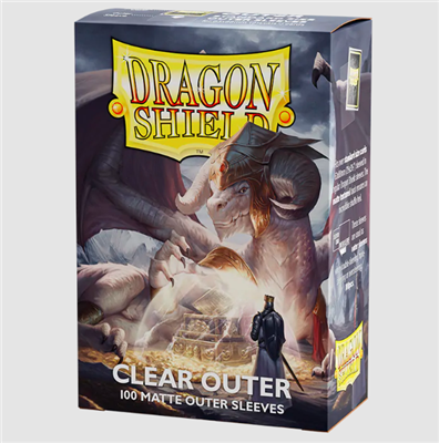 Dragon Shield Standard Size Matte Outer Sleeves - Clear