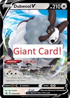 Dubwool V Pokemon Giant Promo Card SWSH049