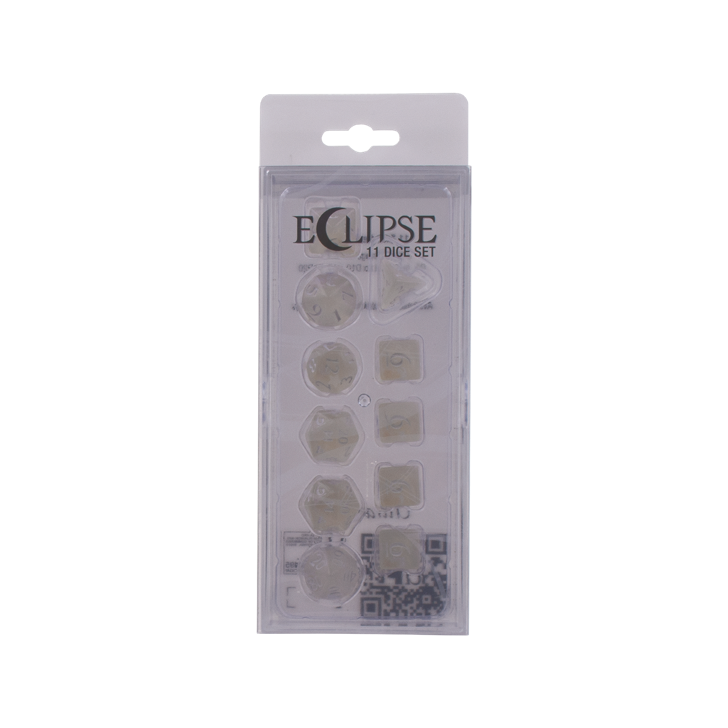 Eclipse 11 Dice Set - Arctic White - Ultra Pro