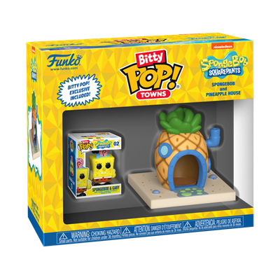 funko bitty pop town spongebob at home