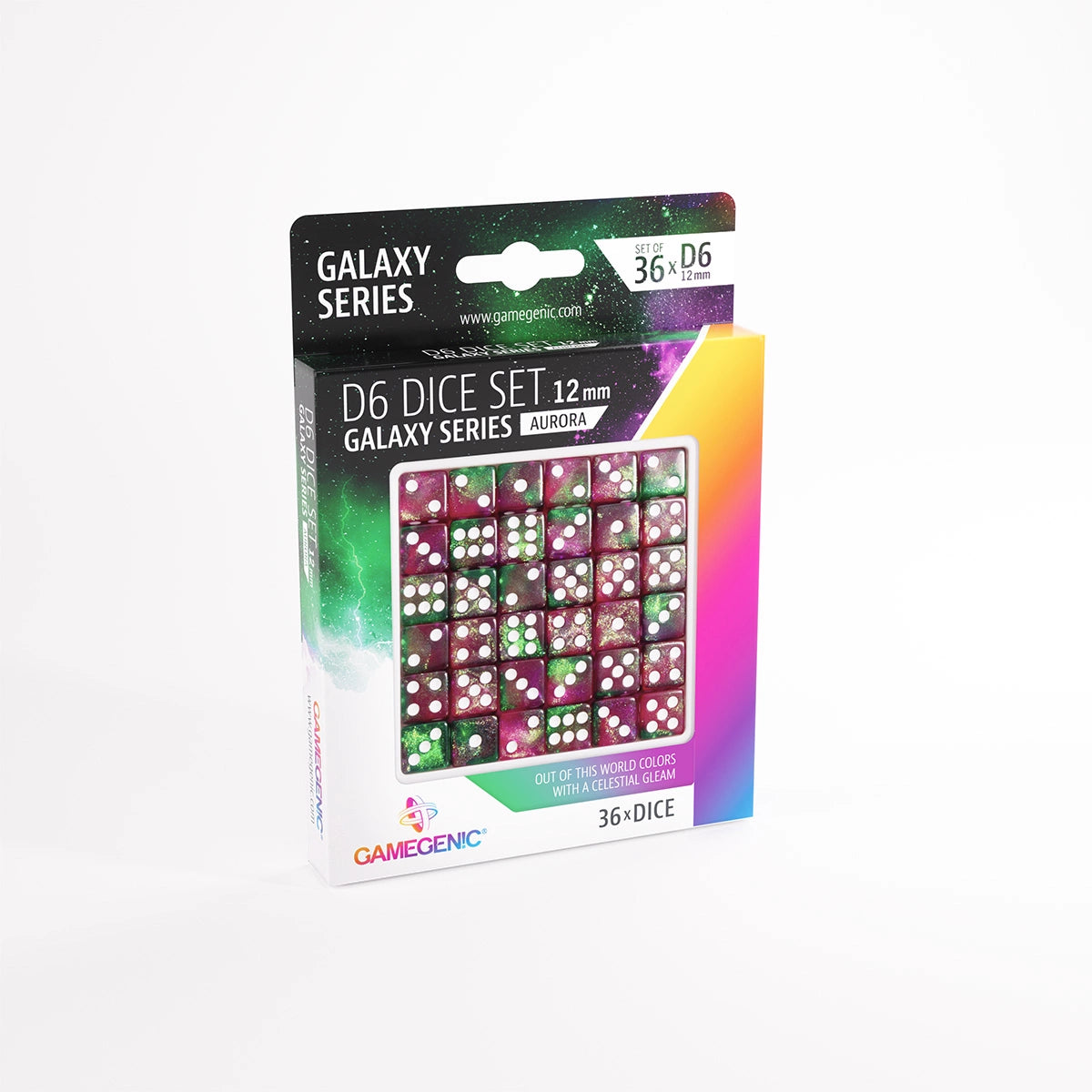 Gamegenic Galaxy Series - Aurora D6 Dice Set 12mm