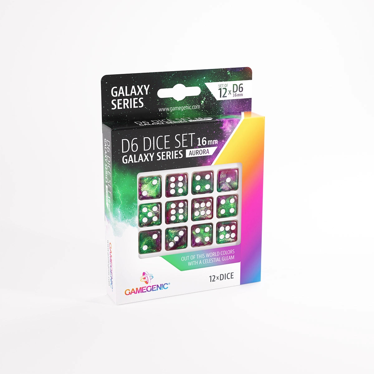 Gamegenic Galaxy Series - Aurora D6 Dice Set 16mm