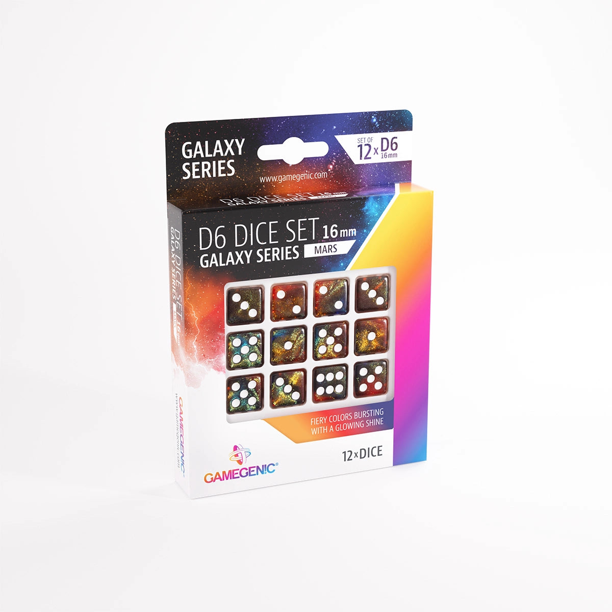 Gamegenic Galaxy Series - Mars D6 Dice Set 16mm