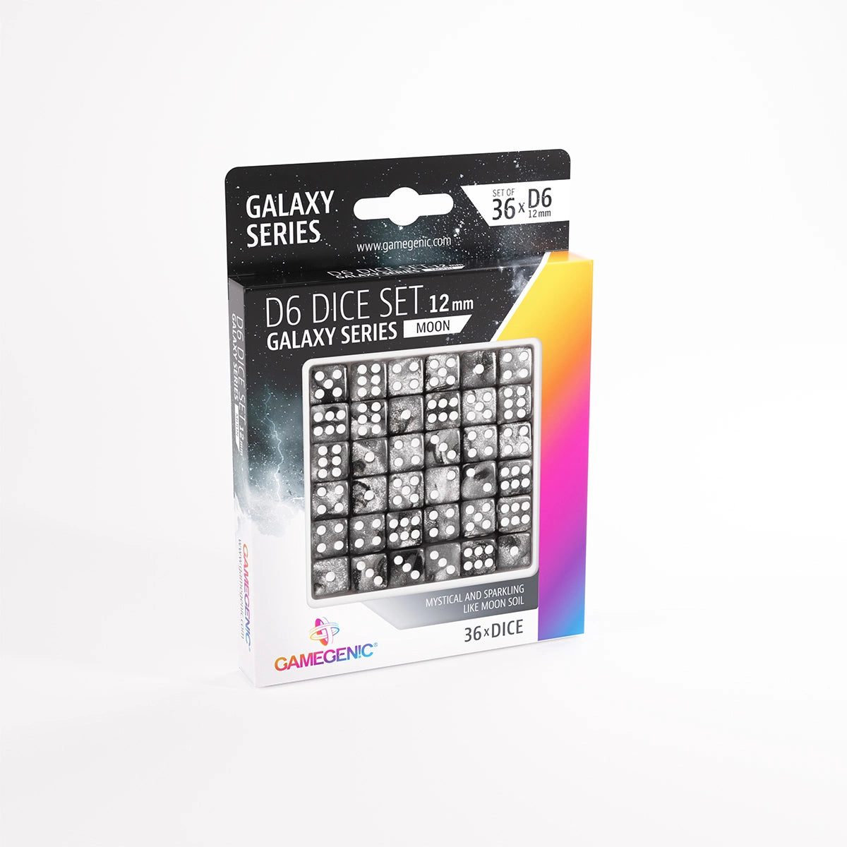 Gamegenic Galaxy Series - Moon D6 Dice Set 12mm