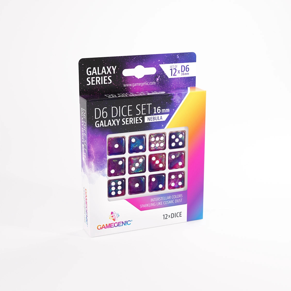 Gamegenic Galaxy Series - Nebula D6 Dice Set 16mm