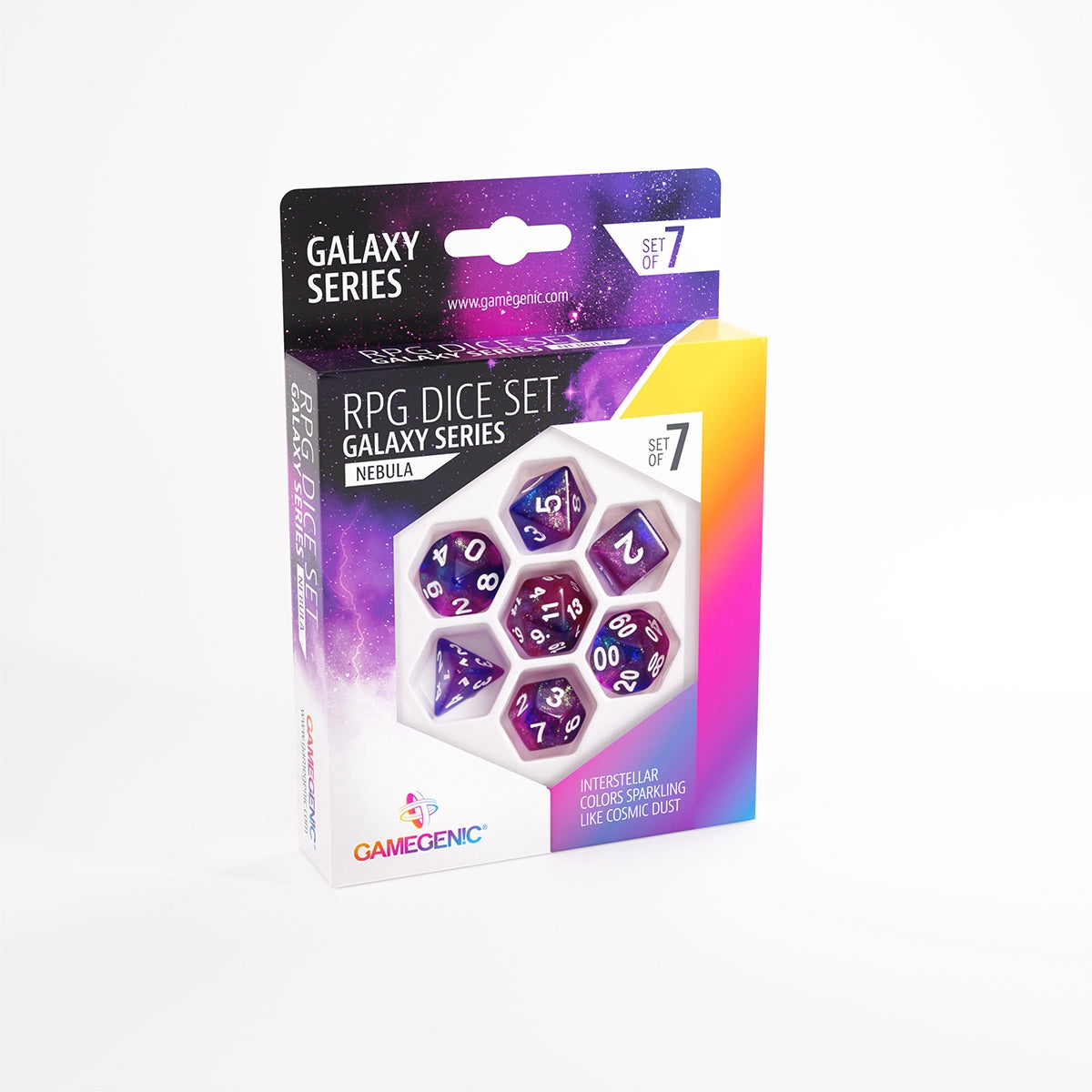 Gamegenic Galaxy Series - Nebula RPG Dice Set (7pcs)