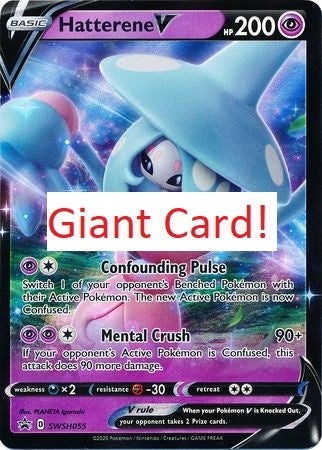 Hatterene V Pokemon Giant Promo Card SWSH055