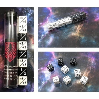 Kraken Wargames Dice - Positive-Negative D6 Dice 16 mm