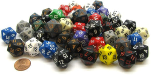 Opaque Polyhedral d20 Die Chessex