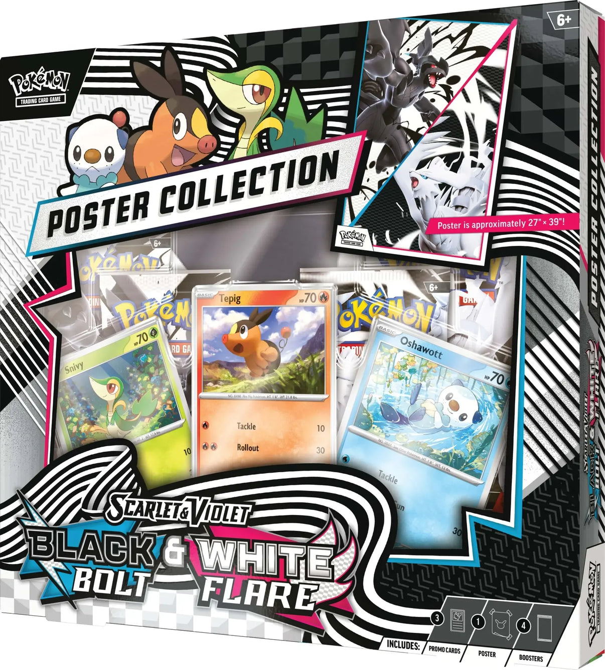 Pokemon Scarlet & Violet Black Bolt & White Flare Poster Collection