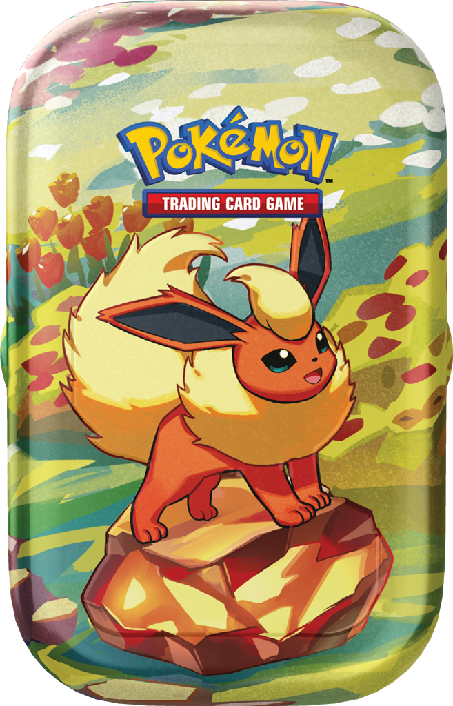 Pokemon Scarlet & Violet Prismatic Evolutions Mini Tin Flareon