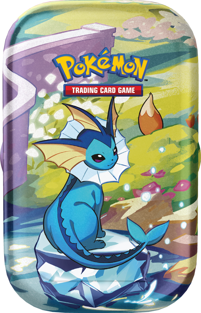 Pokemon Scarlet & Violet Prismatic Evolutions Mini Tin Vaporeon