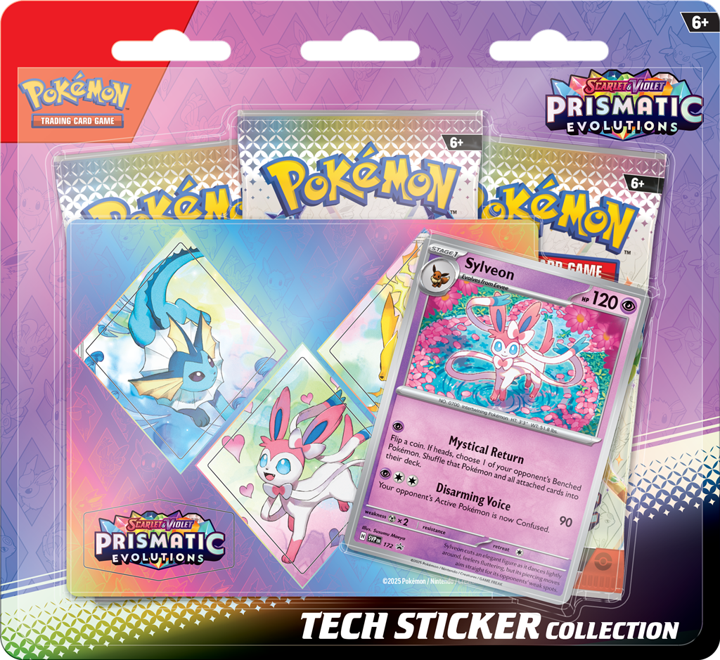 Pokemon Scarlet & Violet Prismatic Evolutions Sylveon Tech Sticker Collection
