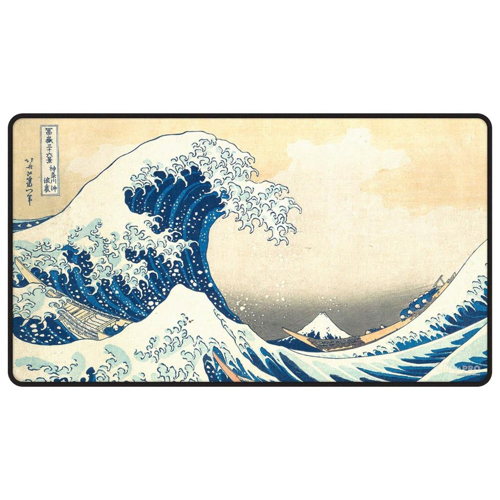 The Great Wave of Kanagawa Black Stitched Playmat Ultra Pro