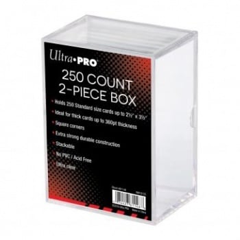 Ultra Pro - 2-Piece Storage Box - 250 Cards - Clear (2 Boxes)