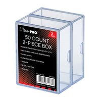 Ultra Pro - 2-Piece Storage Box - 50 Cards - Clear (2 Boxes)