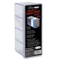Ultra Pro - 4-Compartment Card Storage Box - Clear